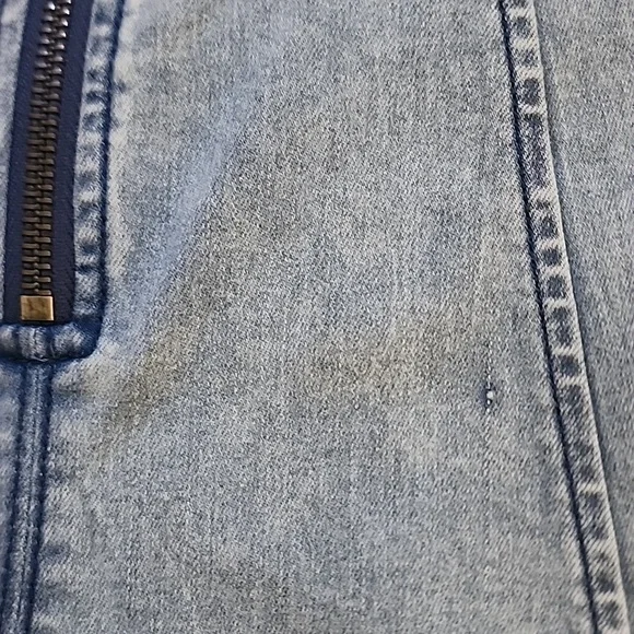 Free People Denim Alex Mini Dress 6 NWT - Picture 6 of 6